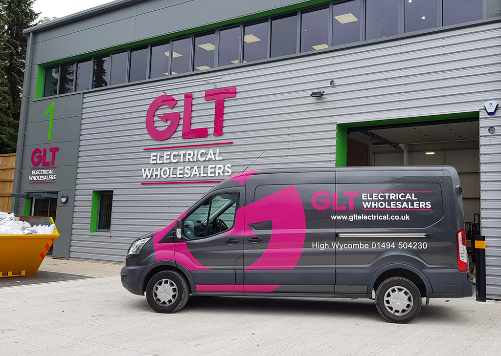 GLT Electrical Wholesalers van and unit signage by Signscope